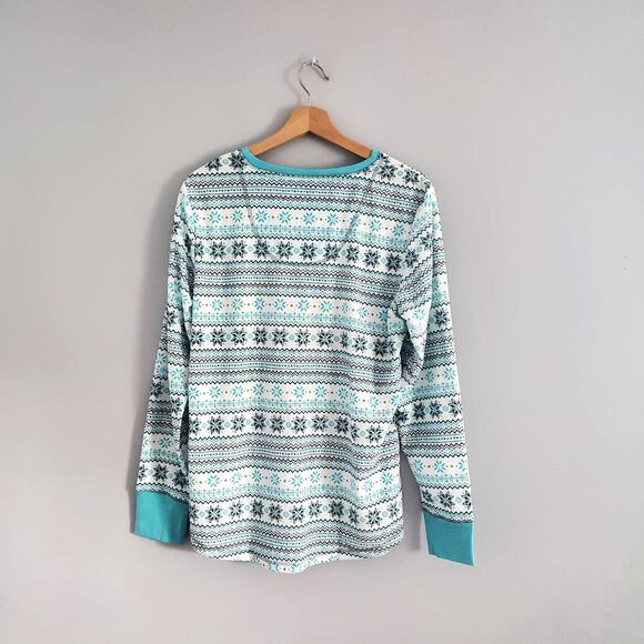 Betsey Johnson 2 Piece Long Sleeve Snowflake Pajama Set L - Picture 2 of 10